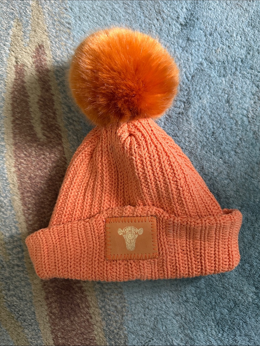 Love Your Melon Kids Pom Pom Tiger  Beanie Hat